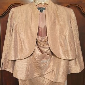 Jessica Howard Rose Mother of the Bride Evening Formal Dress. Sz 14w. Worn Once!